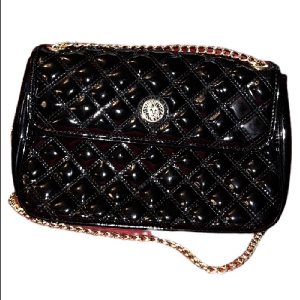 Anne Klein Ak Anne Klein Black Purse With Gold Chain - Women | Color: Black